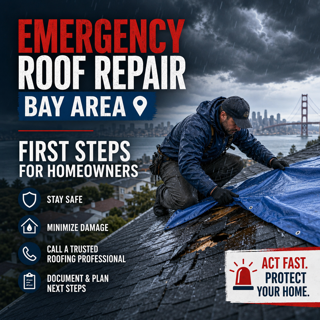 Homeowner placing a bucket under a leaking ceiling during emergency roof repair