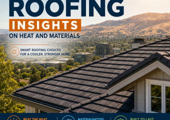 Roofing materials and heat in Walnut Creek and Concord, showing durability against sun and temperature swings