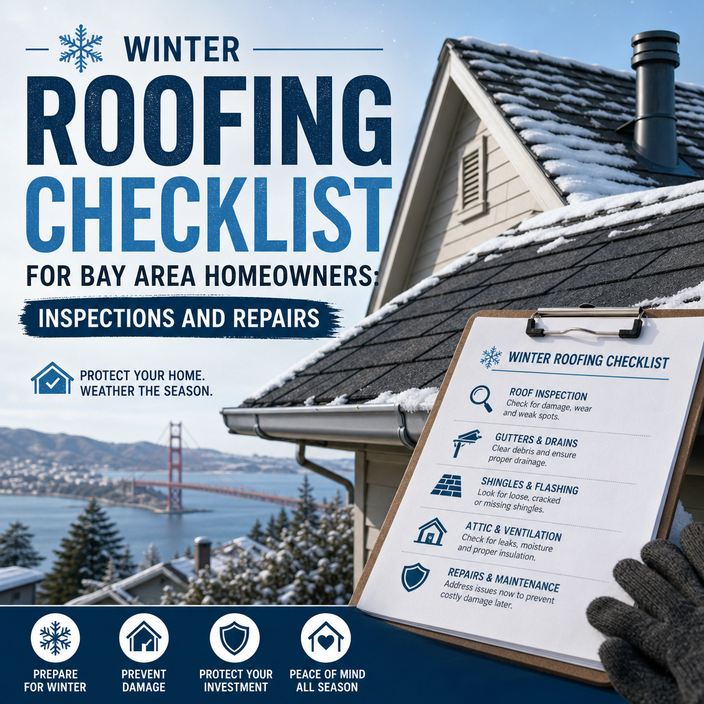 Checklist and roof inspection tools for Bay Area homeowners preparing for winter repairs